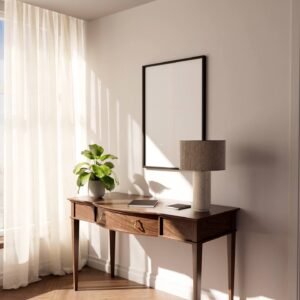 Frame DIN A Wooden Desk PSD