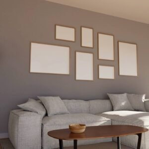 7x Frame DIN A Living Room PSD